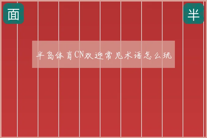 半岛体育CN欢迎常见术语怎么玩